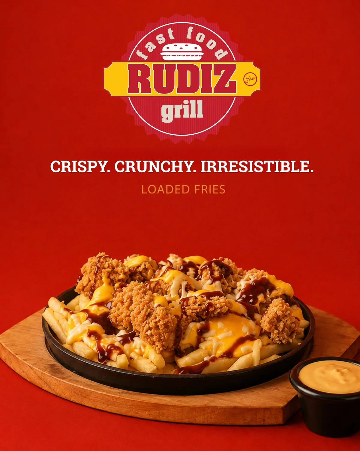 Loaded crispy chicken and fries